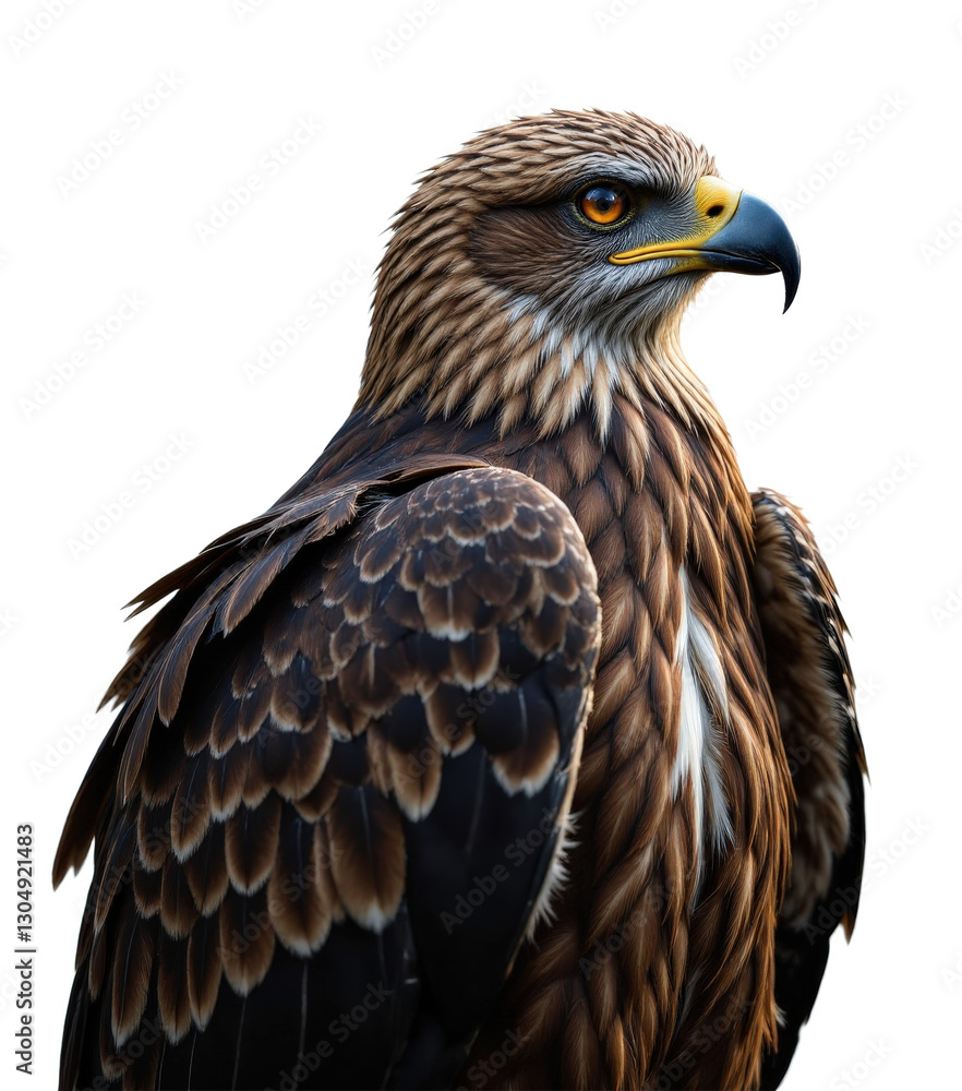 Obraz premium Brown and black eagle with transparent background