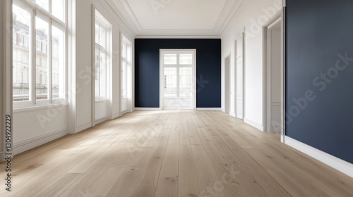 Wallpaper Mural Empty modern room with hardwood floor, spacious, bright, interior design Torontodigital.ca