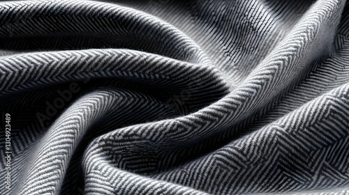 Wallpaper Mural Close-up of smooth, textured fabric showcasing intricate patterns and soft folds, ideal for design and textile applications. Torontodigital.ca