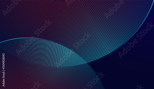 A futuristic digital background featuring a large, glowing circular pattern with fine concentric lines, abstract background.