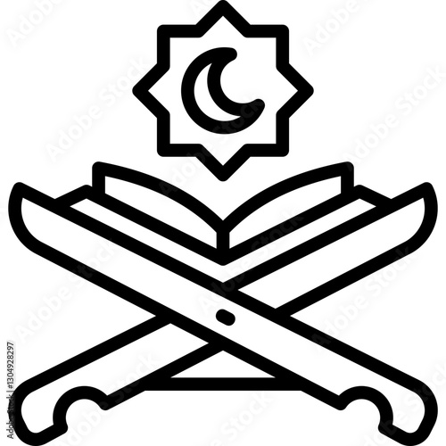 Quran Line Icon