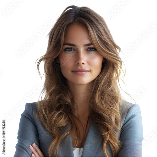 Professional Business woman with a warm smile and confident pose, wearing business attire. Perfect for corporate, business, and career-related concepts.