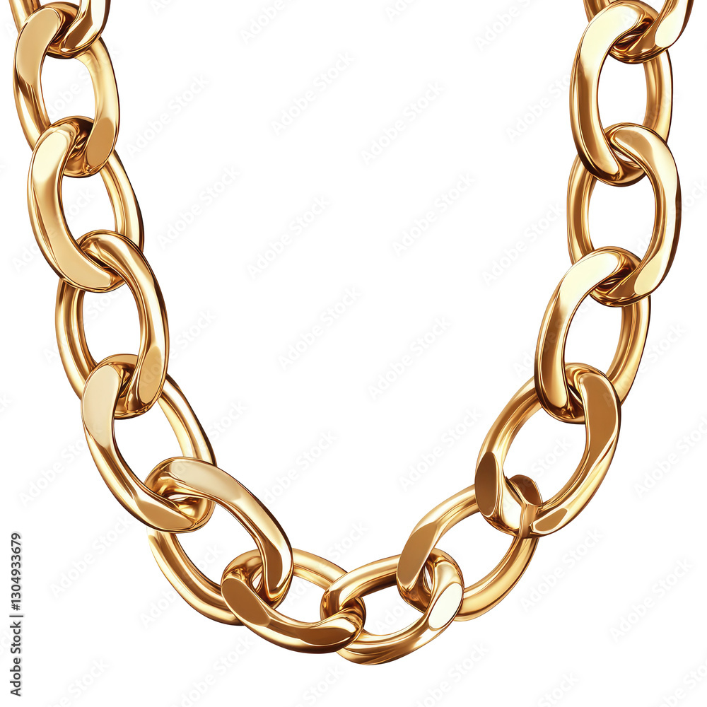 Obraz premium gold chain necklace on transparent background