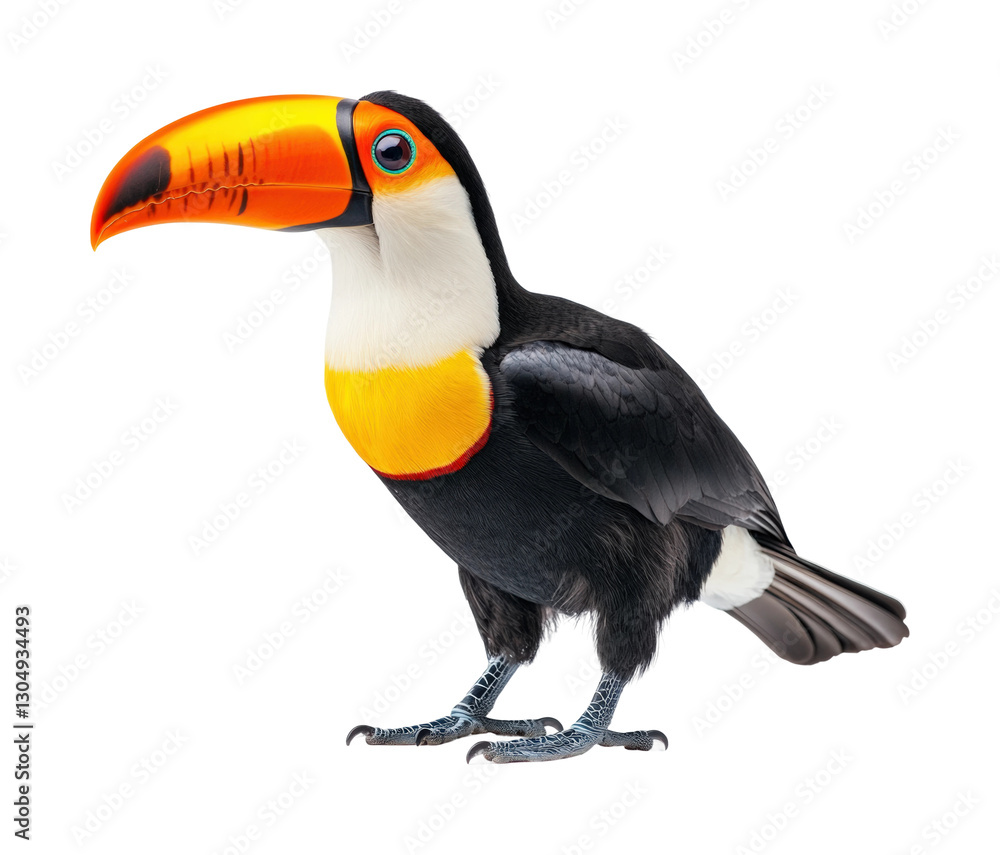 Naklejka premium Toucan bird nature wildlife isolated on transparent background png