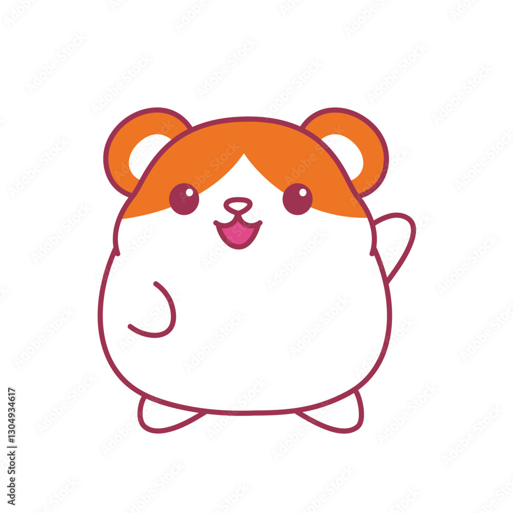 Cute Adorable Hamster Cartoon Illustration Cute Adorable Hamster Cartoon Illustration