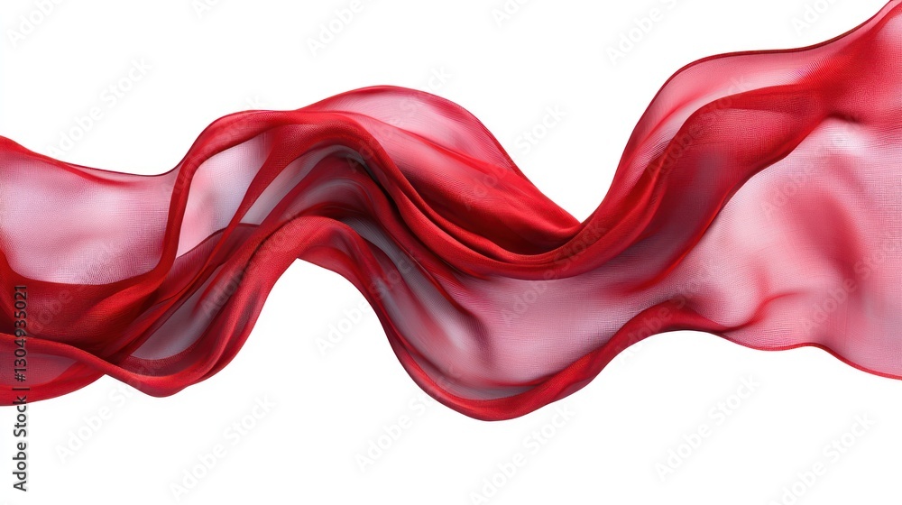 Red Theater Curtains, Isolated on White Red Theater Curtains, Isolated on White