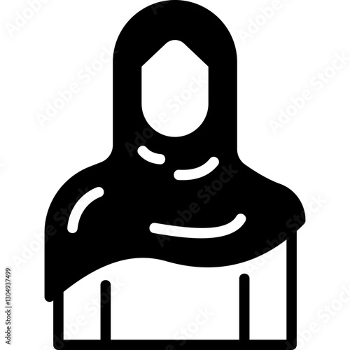 Niqab glyph icon