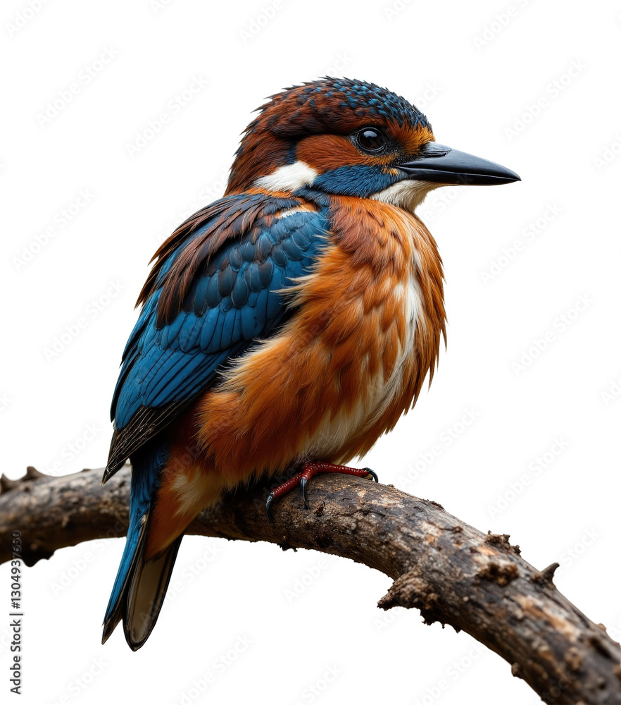 Colorful Kingfisher Bird Perched on a Branch with transparent background Colorful Kingfisher Bird Perched on a Branch with transparent background