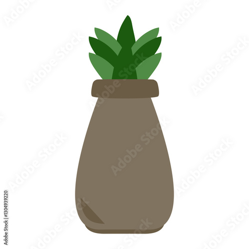 Obraz na płótnie Cute plant on pot vector element w salonie
