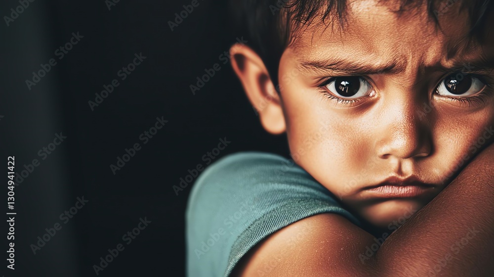 A close-up portrait of a sad boy expressing deep emotions and vulnerability. A close-up portrait of a sad boy expressing deep emotions and vulnerability.