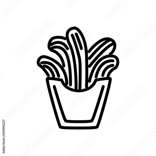 churros icon vector, line style icon