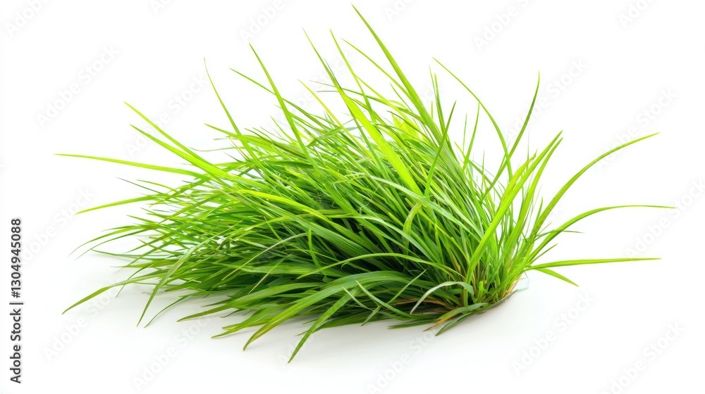 Fresh Green Grass, Isolated on White Fresh Green Grass, Isolated on White