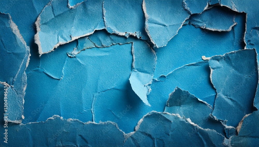 Fototapeta premium texture old torn blue paper background