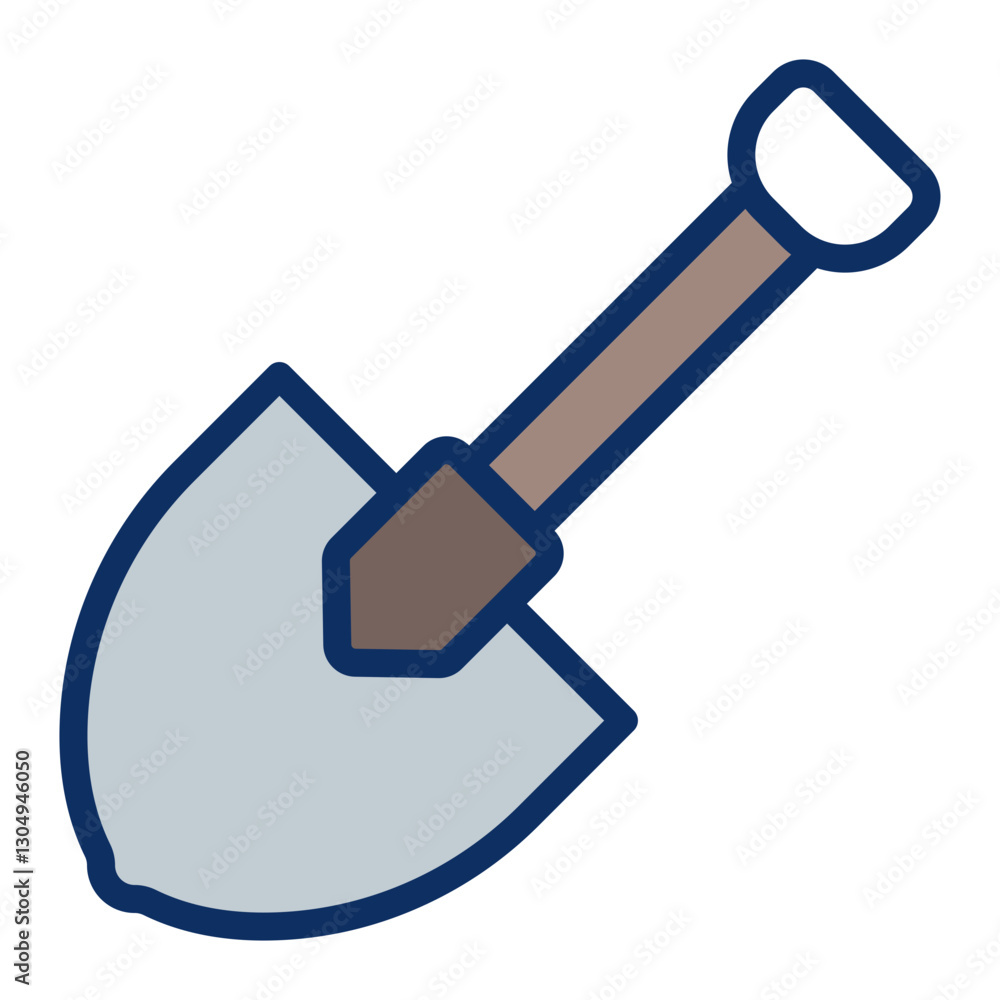 Showel Vector Line Filled Icon Design Showel Vector Line Filled Icon Design