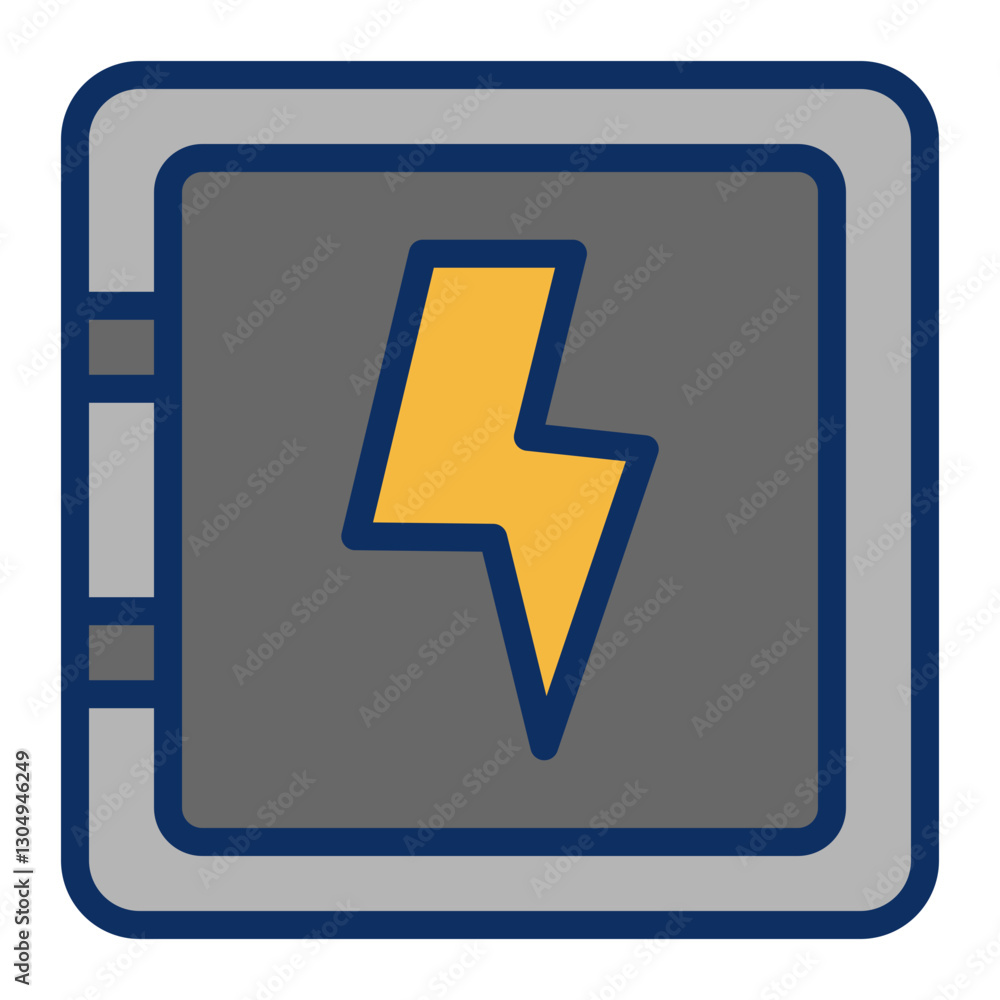 Electrician Vector Line Filled Icon Design