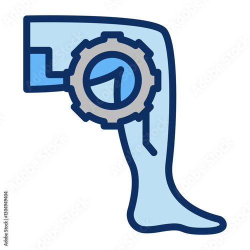 Biomechanical Vector Line Filled Icon Design