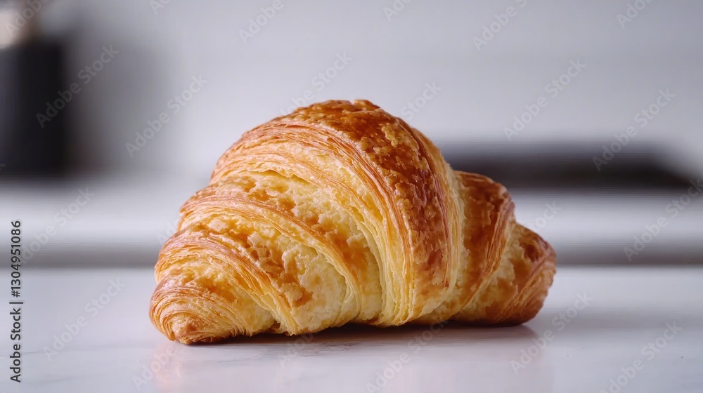 Fresh Croissant, Isolated on White Fresh Croissant, Isolated on White