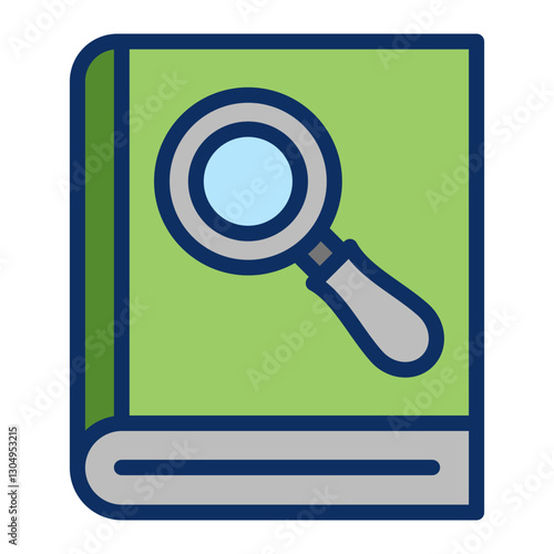 Mystery Book Vector Line Filled Icon Design