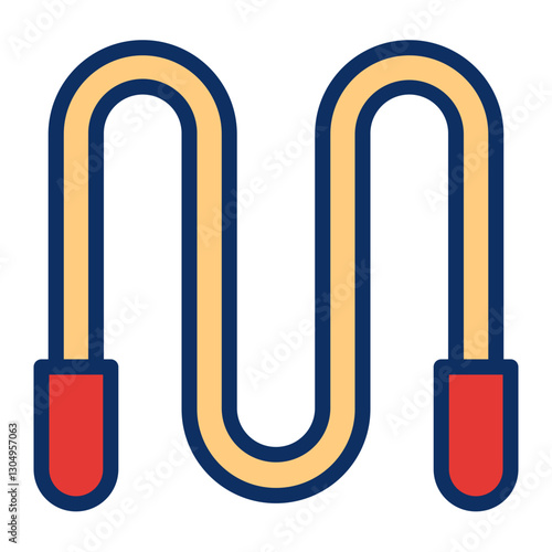Jump Rope Vector Line Filled Icon Design