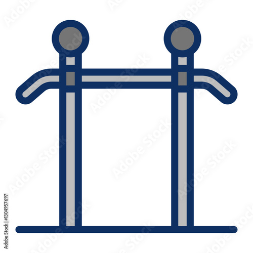 PullUp Bar Vector Line Filled Icon Design