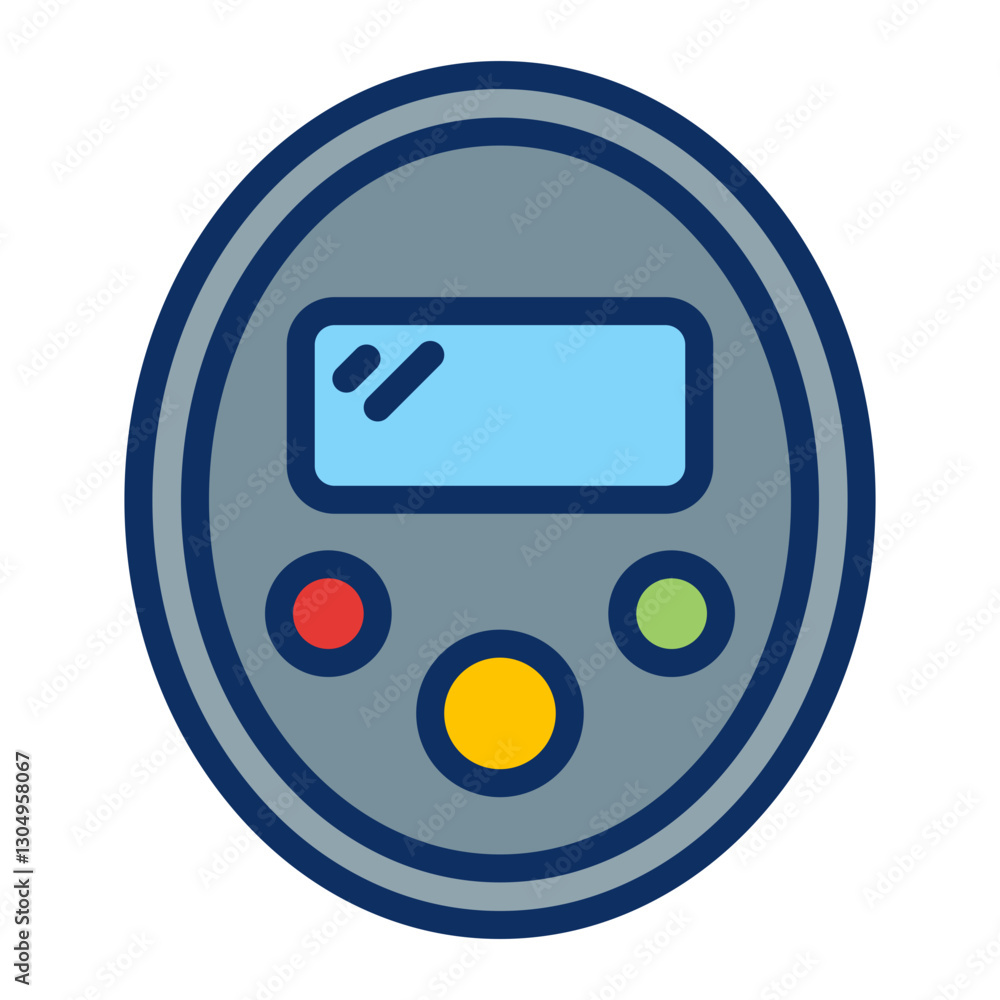 Pedometer Vector Line Filled Icon Design Pedometer Vector Line Filled Icon Design