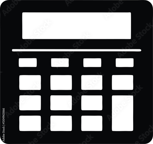 Calculator black silhouette,Calculator vector illustration