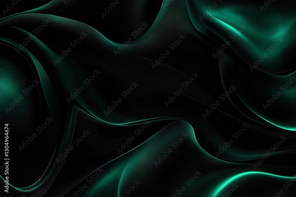 Obraz premium Black and Dark Teal Abstract Gradient Background with Silk Texture