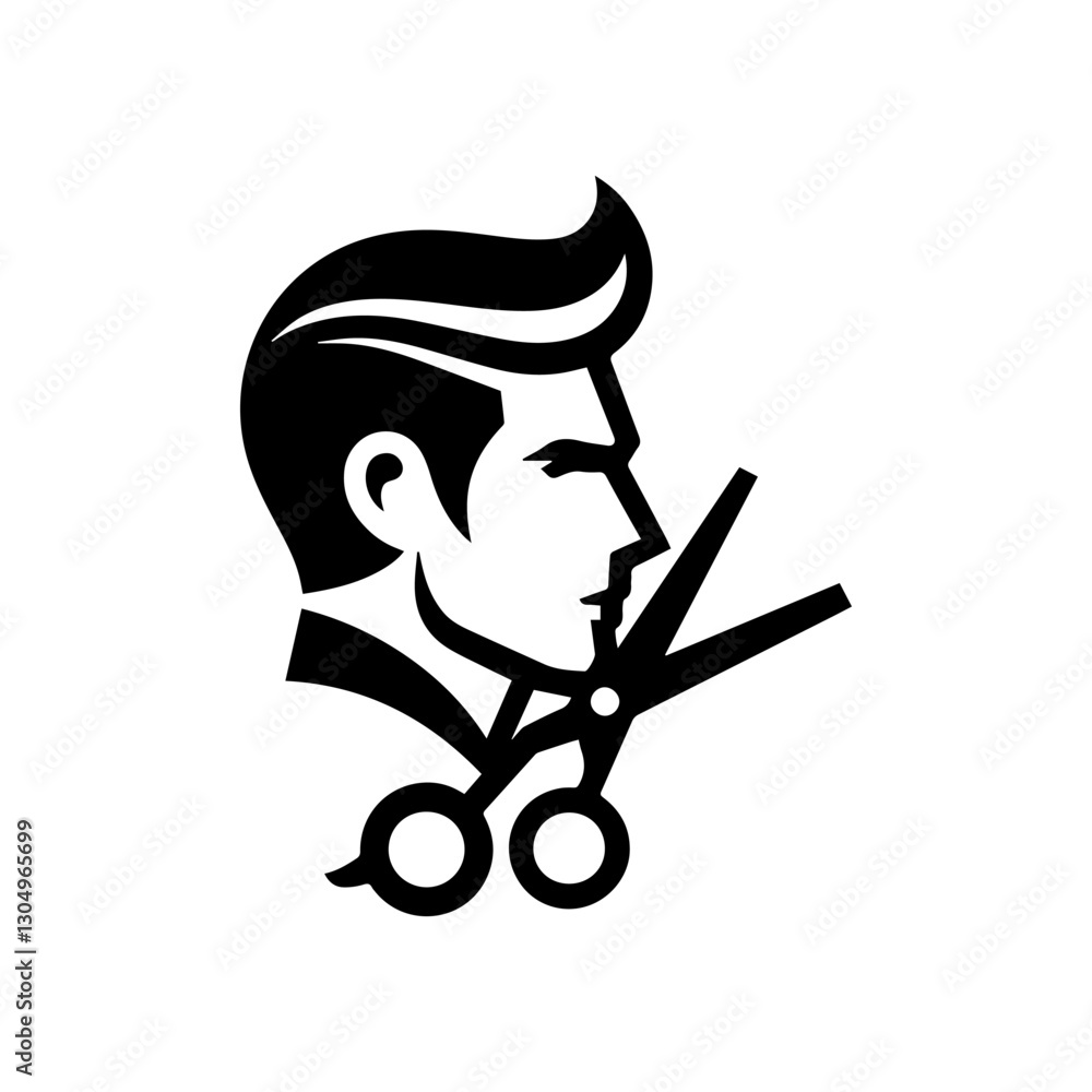 barber scissors, barbershop logo vector illustration barber scissors, barbershop logo vector illustration