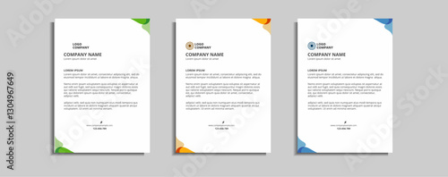 modern corporate letterhead template design