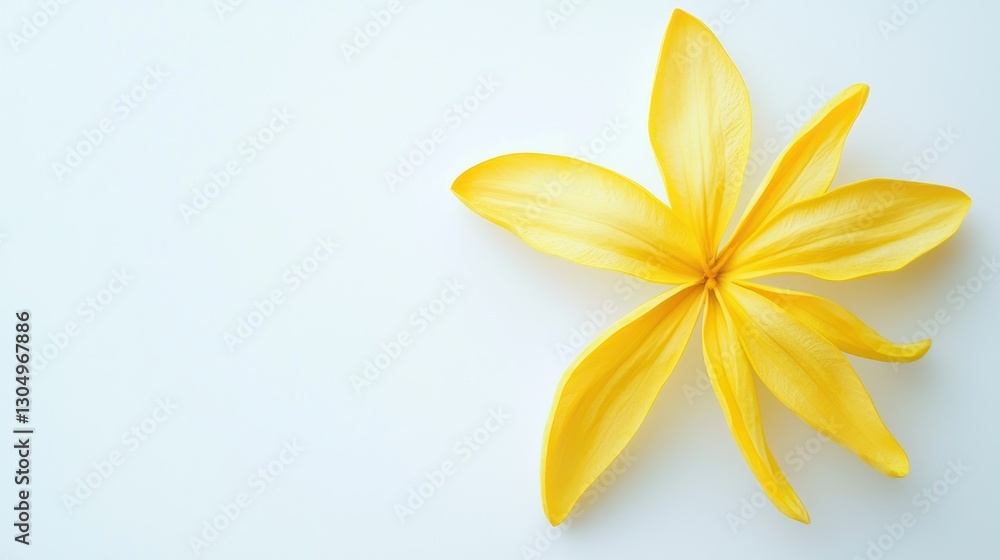 Obraz premium Yellow Flower, Isolated on White