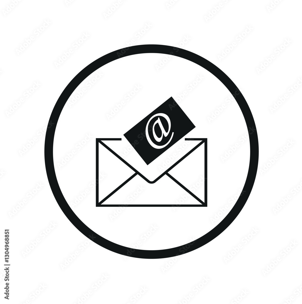Newsletter isolated on special black round button abstract illustration Newsletter isolated on special black round button abstract illustration