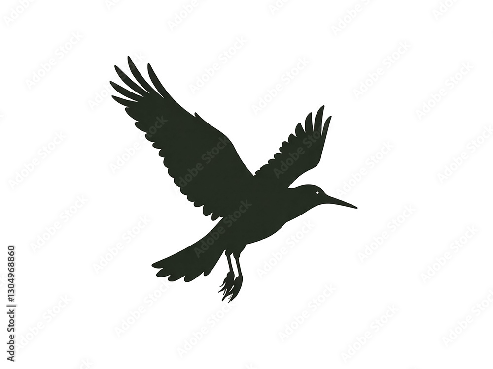 Fototapeta premium Ecology Logo . Symbol of nature conservation. Recyclable. A bird is flying in the air. The bird is green in color