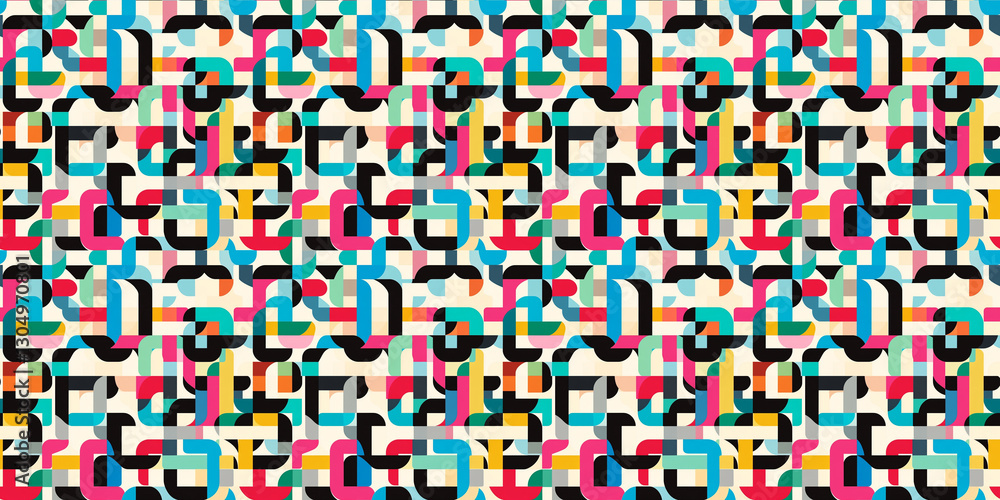 Vibrant seamless pattern featuring colorful geometric shapes and bold lines for background design. pattern tape Vibrant seamless pattern featuring colorful geometric shapes and bold lines for background design. pattern tape