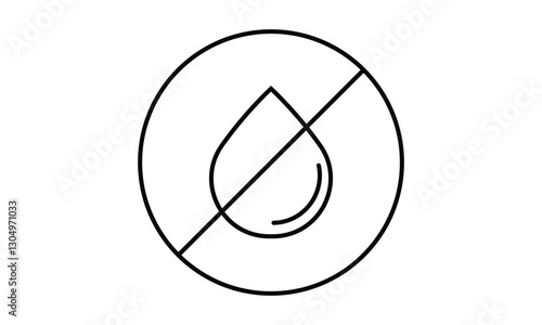 Oil free editable outline icon isolated on transparent background. vector illustration.	
