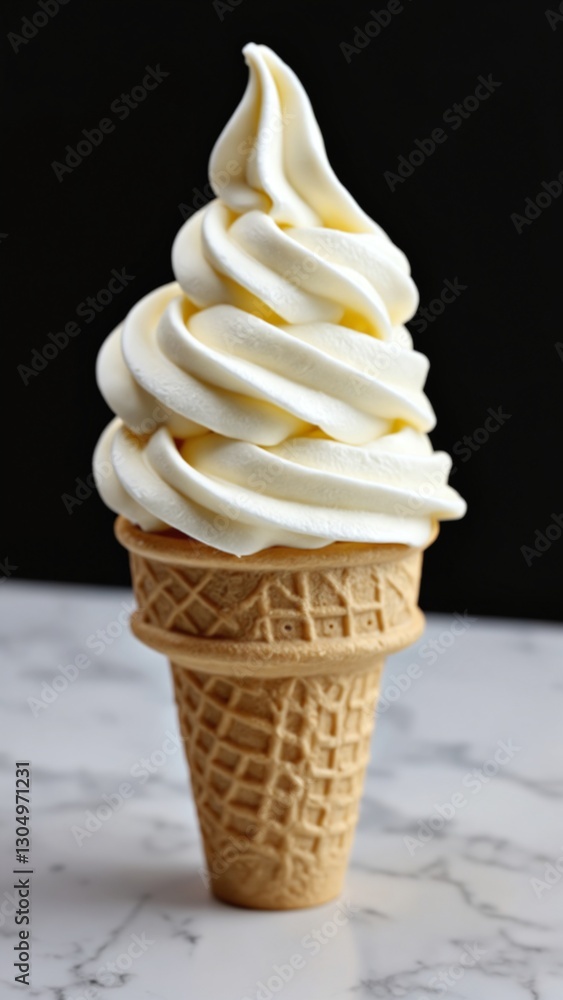Vanilla icecream in cups, vanilla ice cream cone Vanilla icecream in cups, vanilla ice cream cone