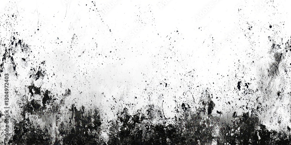 Black and white photo of a wall with a lot of black and white paint splatters Black and white photo of a wall with a lot of black and white paint splatters