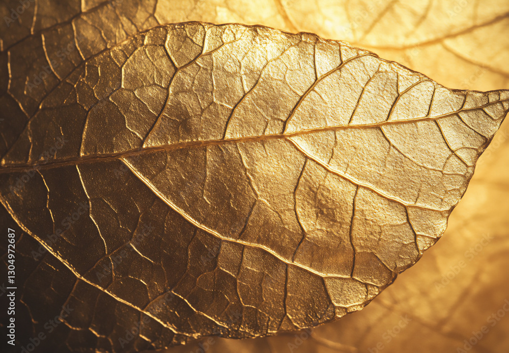 Obraz premium a close-up of the texture of gold leaf,