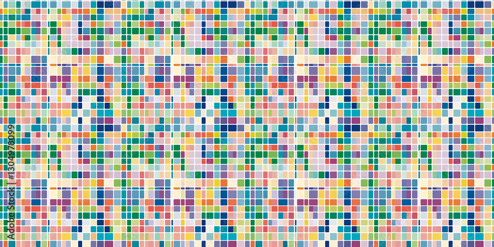 Colorful seamless tile pattern with diverse geometric shapes and vibrant hues ideal for backgrounds. square background grid Colorful seamless tile pattern with diverse geometric shapes and vibrant hues ideal for backgrounds. square background grid
