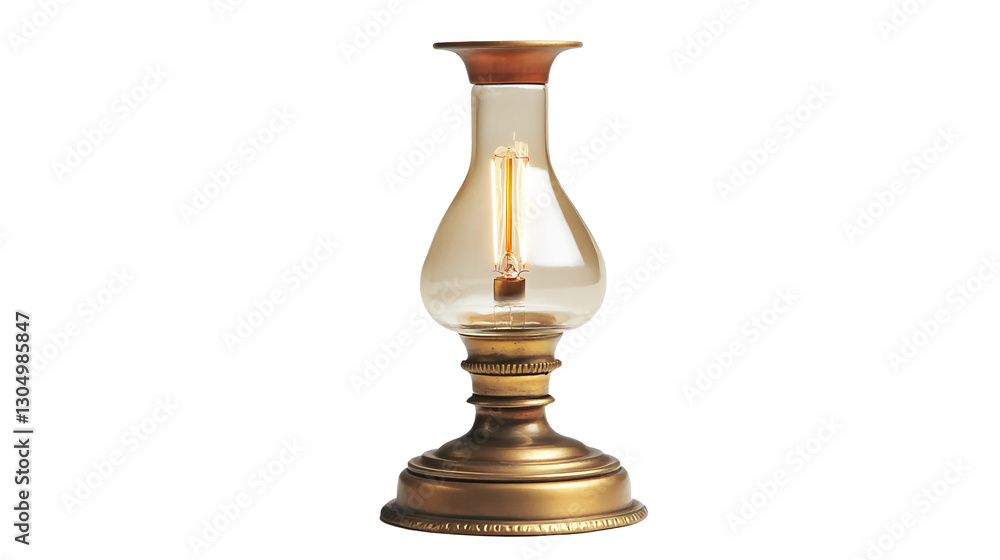 意識を照らすアンティークランプが静かに灯るスピリチュアルな象徴 generative ai