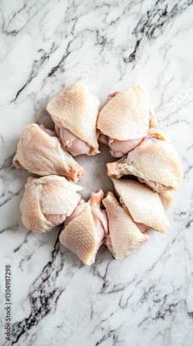 Wallpaper Mural Raw chicken thighs arranged in a circular pattern Torontodigital.ca