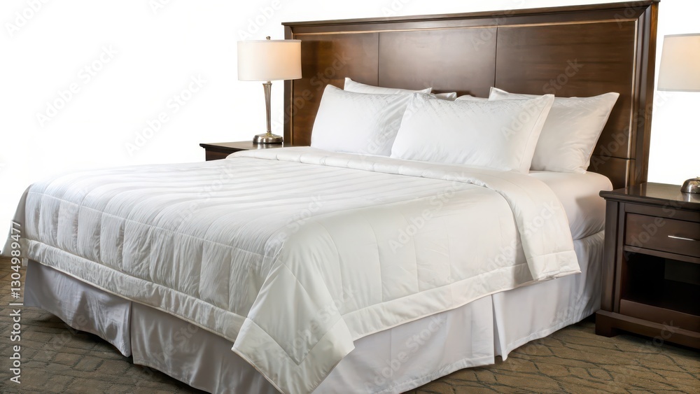 Obraz premium White Bedding on King Size Bed