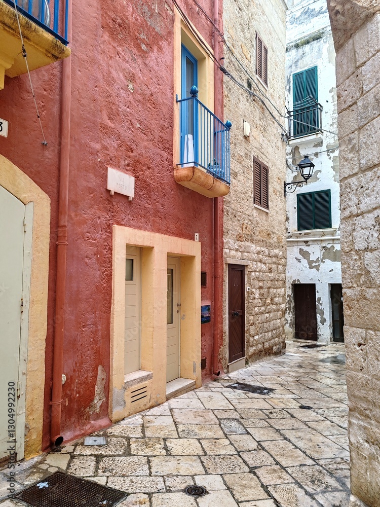 Fototapeta premium Street in Polignano a Mare, Soth Italy