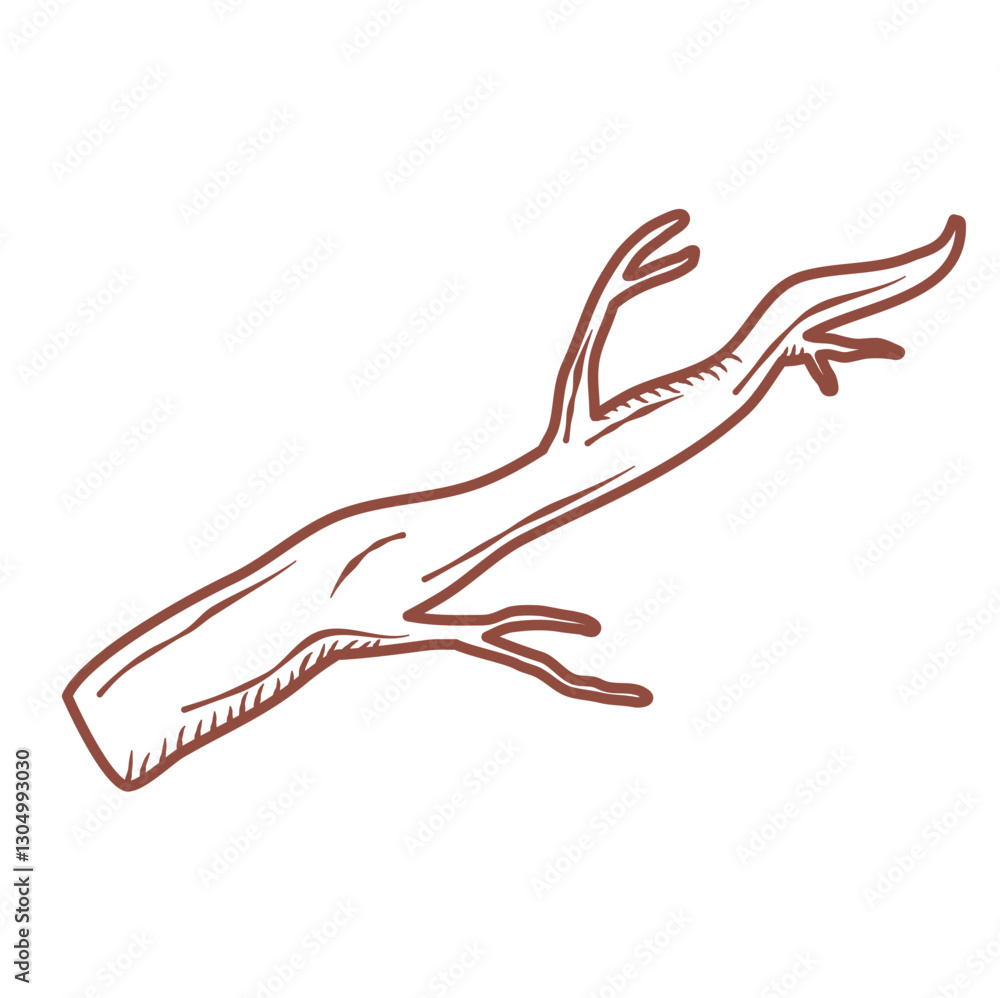 tree branch lines vector icon
