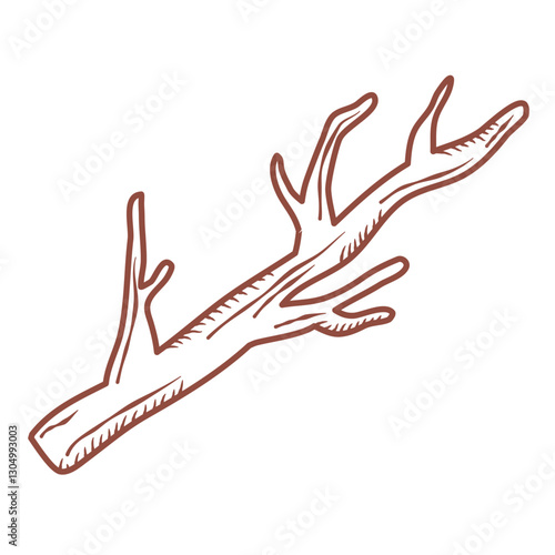 Obraz na płótnie tree branch lines vector icon w salonie