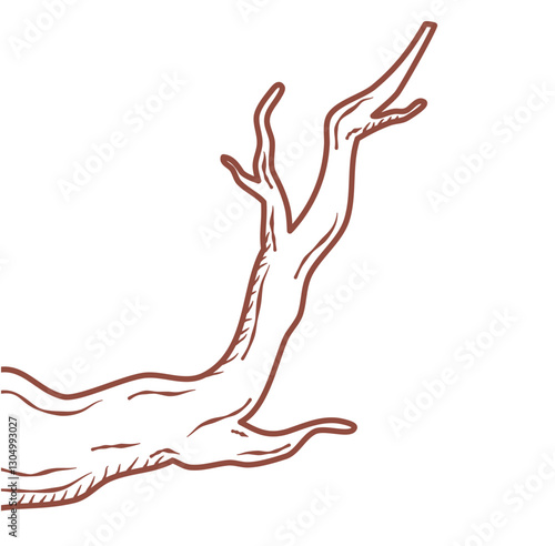 Obraz na płótnie tree branch lines vector icon w salonie