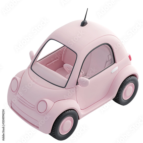 Charming pink toy car playroom product photography indoor eye-level fun concept