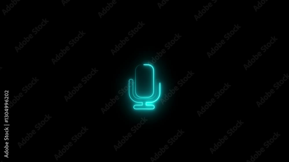 microphone button icon animation. line microphone icon . microphone button icon animation. line microphone icon .