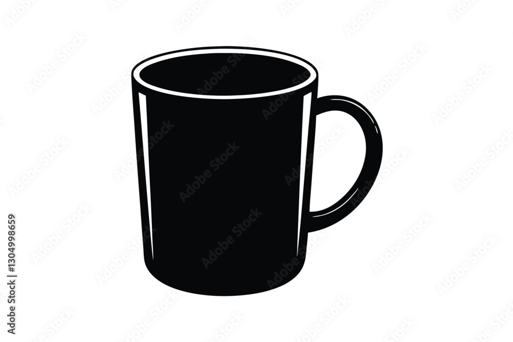 Coffee mug silhouette vector art Coffee mug silhouette vector art