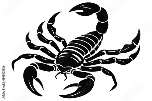 Graphic scorpion isolated on white background
