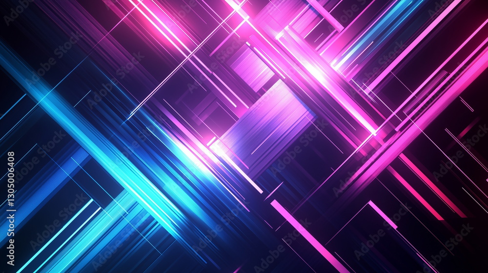 Vibrant abstract waves of glowing neon light flow seamlessly against a dark background, creating a futuristic and dynamic aesthetic. Use for business, banner, advertising. Vibrant abstract waves of glowing neon light flow seamlessly against a dark background, creating a futuristic and dynamic aesthetic. Use for business, banner, advertising.